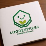 画像14: 芽に育まれた、笑顔の家型ロゴ (14)