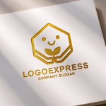 画像11: 芽に育まれた、笑顔の家型ロゴ (11)