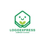 画像1: 芽に育まれた、笑顔の家型ロゴ (1)