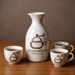 画像5: コーヒーミルとカップのラインアートロゴ (5)