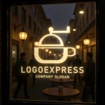 画像14: コーヒーミルとカップのラインアートロゴ (14)