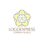 画像1: 花と自然のシンボルロゴ (1)