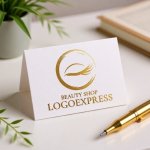 画像16: 優雅な瞳とまつげが輝く、黄金の美ロゴ (16)