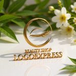 画像12: 優雅な瞳とまつげが輝く、黄金の美ロゴ (12)