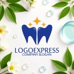 画像9: 輝く歯の王冠と星が示すロゴ (9)