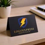 画像6: シールドと稲妻のパワフルロゴ (6)