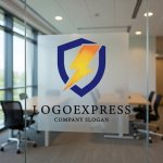 画像8: シールドと稲妻のパワフルロゴ (8)