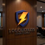 画像9: シールドと稲妻のパワフルロゴ (9)