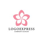 画像1: 可憐な桜の花びらロゴ (1)