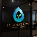 画像15: 水滴と新芽の成長ロゴ (15)