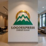 画像10: 山と太陽のシンプルロゴ (10)