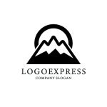 画像3: 山と太陽のシンプルロゴ (3)