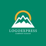 画像4: 山と太陽のシンプルロゴ (4)