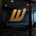 画像15: 上昇するWと矢印のロゴ (15)