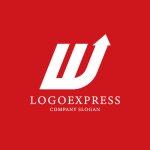 画像4: 上昇するWと矢印のロゴ (4)