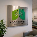 画像15: 木と家が融合したエコハウスロゴ (15)