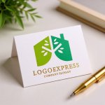 画像17: 木と家が融合したエコハウスロゴ (17)