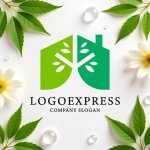 画像10: 木と家が融合したエコハウスロゴ (10)