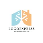 画像3: 木と家が融合したエコハウスロゴ (3)