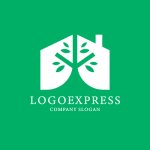 画像4: 木と家が融合したエコハウスロゴ (4)