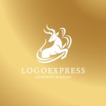 画像4: 躍動する鹿の情熱と流動のロゴ (4)
