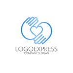 画像1: 手とハートが重なる信頼と安心のロゴ (1)