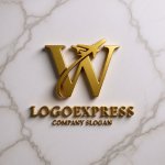 画像13: W字と飛行機のグローバルとトラベルロゴ (13)