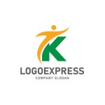 画像3: K字と躍動する人型の先進的成長ロゴ (3)