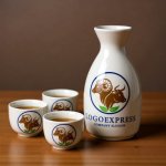 画像5: 羊と牛、自然の調和を象徴する円形ロゴ (5)