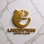 画像13: 猫とコーヒーの癒しロゴ (13)