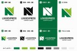 画像18: N字の幾何学的・先進的成長ロゴ (18)