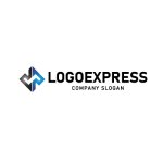画像2: DPの幾何学的・先進的連結ロゴ (2)