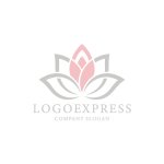画像1: 蓮の花の優美なロゴ (1)