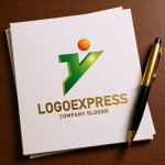 画像6: Y字と躍動する人型の先進的成長ロゴ (6)