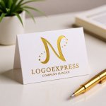 画像16: 流れるようなN字とドットのオーガニック成長ロゴ (16)