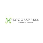 画像2: 流れるようなN字とドットのオーガニック成長ロゴ (2)
