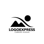 画像3: 山と太陽、川が織りなす自然のハーモニーロゴ (3)