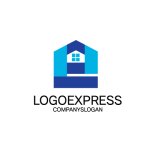 画像3: E字と家が融合した情熱の不動産ロゴ (3)