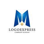 画像3: M字とダイヤモンドの力強い成長ロゴ (3)