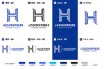 画像18: H字の流れるようなコネクトロゴ (18)