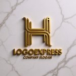 画像13: H字の流れるようなコネクトロゴ (13)