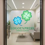 画像6: 二色の四つ葉のクローバーで幸運を呼ぶロゴ (6)