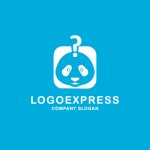 画像4: 疑問を持つパンダの知的・クリエイティブロゴ (4)