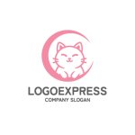 画像3: 月と子猫の優しいロゴ (3)