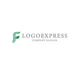 画像2: F字と葉が織りなす自然派オーガニックロゴ (2)
