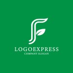 画像4: F字と葉が織りなす自然派オーガニックロゴ (4)