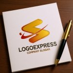 画像6: S字と躍動する人型が交差するダイナミックロゴ (6)