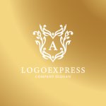 画像4: Aの葉飾り紋章ロゴ (4)