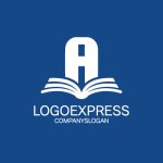画像4: A字と本が融合した知性と成長のロゴ (4)