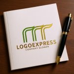 画像6: M字と若葉が織りなす自然派成長ロゴ (6)
